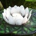 Water Lily Candle Holder, Floating Glass Art Sculpture, for Water Gardens, Outdoor Rooms, Home Decor