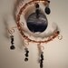 SALE, Dark Side of My Copper Moon, Garden Sculpture, Mobile, Wall Hanging, Black