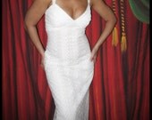 Pinup White Eyelet Dress