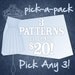 Choose any 3 PDF Sewing E Patterns and Detailed Tutorials