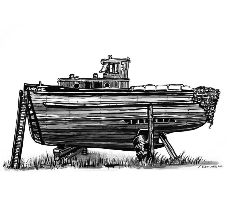 Drydock lithograph print