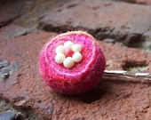 Bobby Pin - Felted Wool, Sorbet