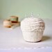 Pincushion - Felted Cupcake, Vanilla