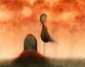 It Was So And Always Will Be -  5x7 fine art giclee print reproduction of an original watercolor and ink illustration