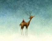 Only At Nightfall 5 x 7 fine art giclee print reproduction of an original watercolor and ink illustration