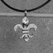Twisted Fleur de Lis pendant, cast pewter-New Orleans, LA - NOLA