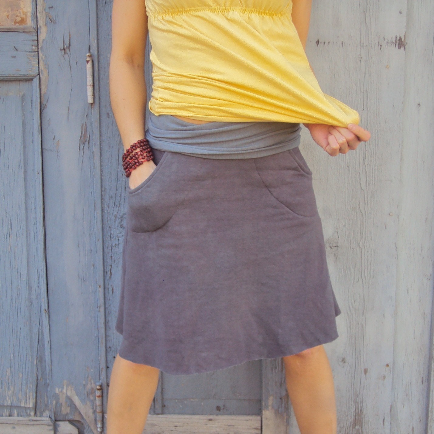 Element Pocket Skirt- Hemp/Organic Cotton Fleece