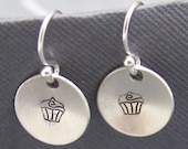 Cupcake Earrings - Sterling Silver