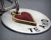 Red Heart Keychain - Te Amo - Spanish I Love You - Word Keychain