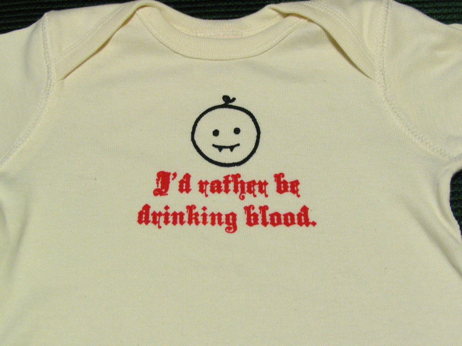 SALE I'd rather be drinking blood Organic Cotton Onesie
