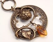 Thistle Woodlands - Vintage Revival Bohemian Glass Necklace