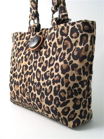 vegan tote bag, Leopard shoulder bag ,diaper bag, laptop bag