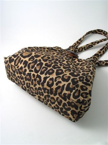 vegan tote bag, Leopard shoulder bag ,diaper bag, laptop bag