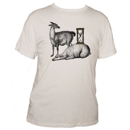 LLAMAS IN WAITING - Organic Cotton Tshirt - Unisex Crew