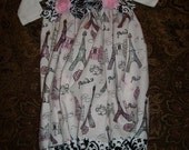Custom size Boutique Baby layette wholesale gown shower Eiffle Tower Limited, baby home, babies first pictures, christening, baby girl gft