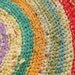 43" Rug Large Oblong Round Rag Southwestern Sun Yellow Orange Shabby Chic Up Cycled