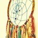 Bohemian Spirit Vintage Fabric Dreamcatcher