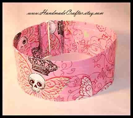 Crowned Butterfly Skulls Headband, Gothic/Punk/Grunge Hair Band, Wide
