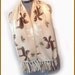 Moose on Creme Fleece Scarf, Wilderness Muffler, Rustic/Outdoor Theme Bufanda, Unisex(LAST ONE)