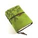 Leather journal, Green, Notebook, OVERGROWN