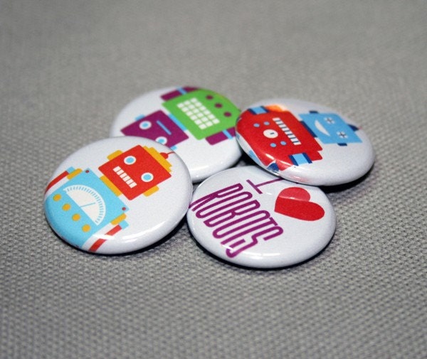 I Heart Robots Buttons