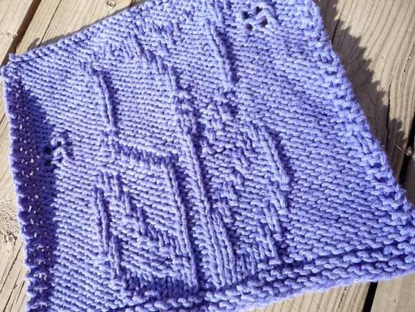 Dutch Field washcloth - KNITTING PATTERN - PDF File - not a finished item
