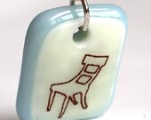 SALE / CLEARANCE : Chair. An art glass pendant necklace.