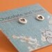 SIMPLY LOVE studs, HEART earrings, eco-friendly silver.  Handcrafted by Chocolate and Steel