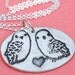 SNOWY OWLS necklace, nickel free White Bronze, artwork by Boygirlparty, handcrafted by Chocolate and Steel