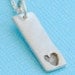 skinny MINI HEART pendant, eco-friendly silver. Handcrafted by Chocolate and Steel