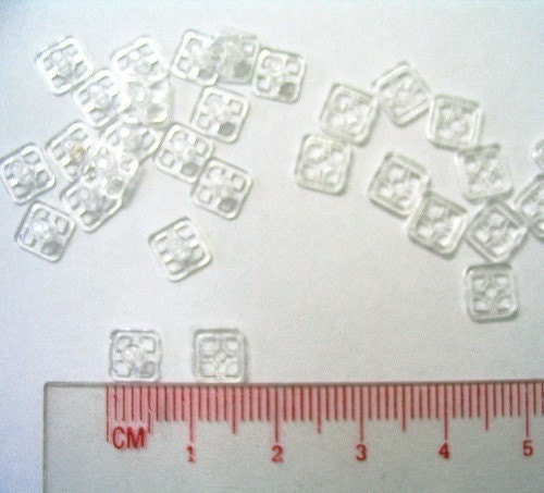 Tiny plastic sew-on snaps buttons 6 mm. 36 sets for making Barbie, Blythe and dolls clothes