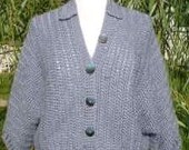 PDF Button up Poncho Crochet Pattern with Optional Hood or Collar