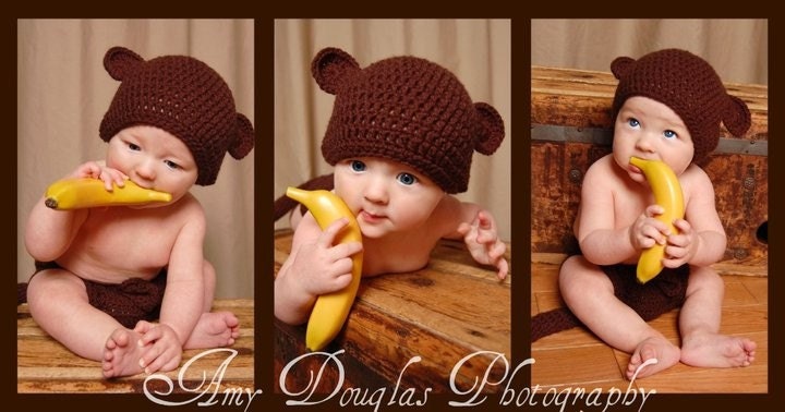 PDF Monkey Britches Hat and Diaper Cover CROCHET PATTERN