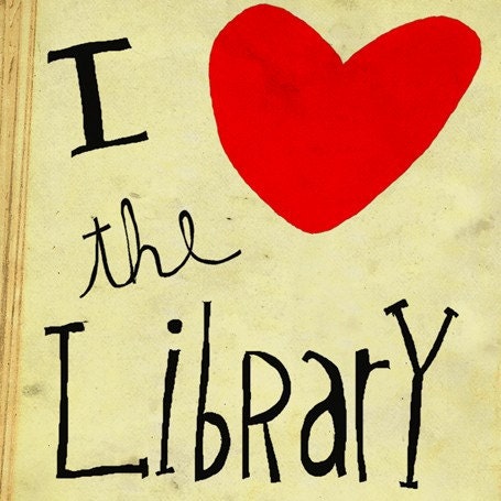 Ode to the library ... 13x19 inch matte poster print