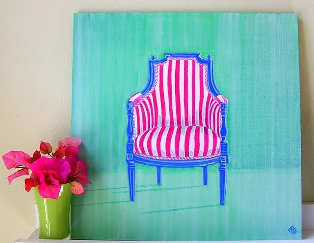 COTE D'AZUR CHAIR - Original Painting