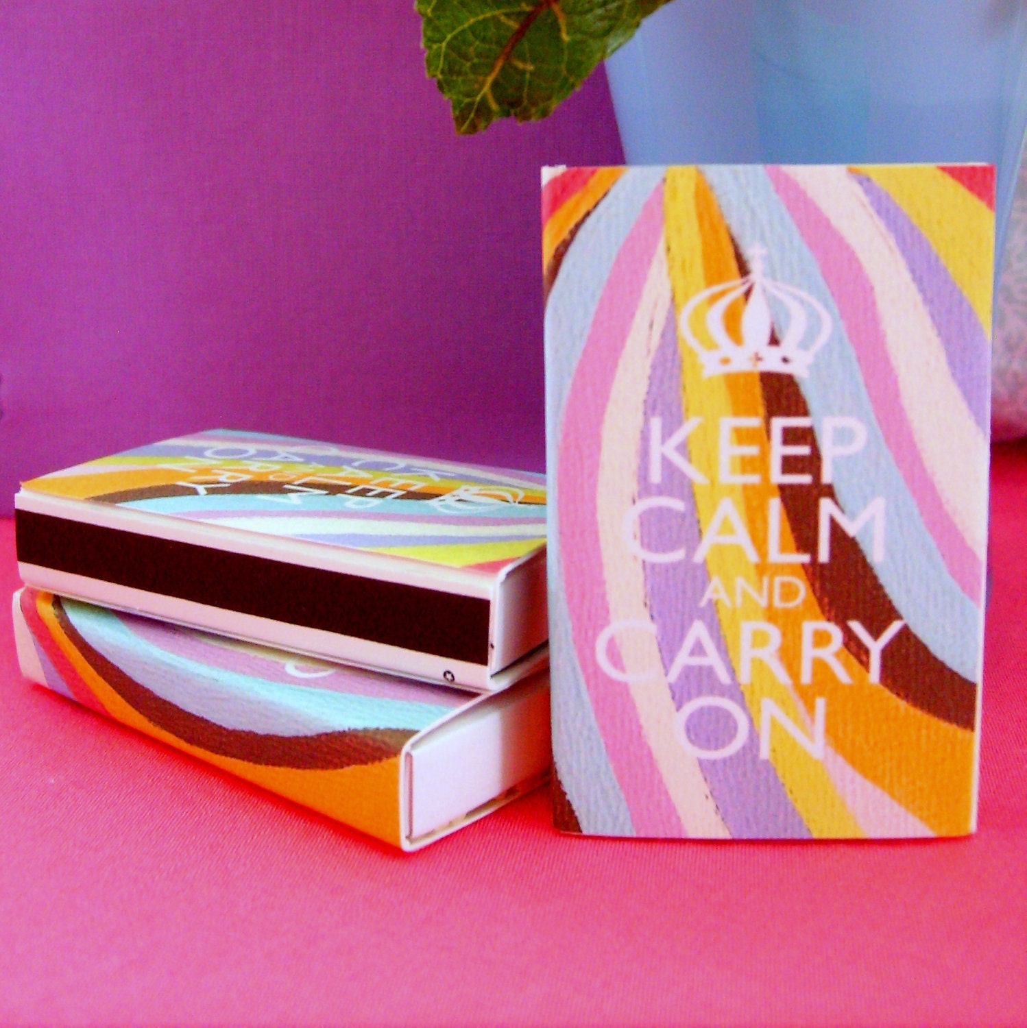 KEEP CALM and carry on MATCHBOXES