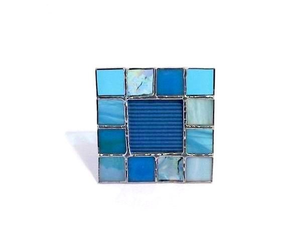 Blue Stained Glass Mini Photo Frame
