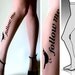 SMALL\/MEDIUM sexy, funny and flirty FOLLOW ME twitter TATTOO tights \/ stockings \/ full length \/ pantyhose \/ nylons LIGHT MOCHA
