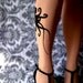 l/xl sexy OCTOPUS tattoo tights / stockings/ full length / pantyhose / nylons LIGHT MOCHA