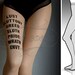 Large/ Extra Large sexy 7 Deadly Sins tattoo tights / stockings full length pantyhose Cafe Latte