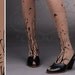 fabulous FOREST SYMPHONY tattoo thigh-high nylons Deep Mocha
