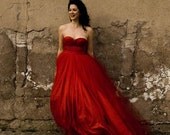 Red Poppy evening gown