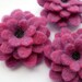 SALE Plum Felt Flower Brooch, large felt corsage, purple