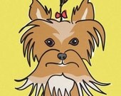 Delicate- a Yorkshire Terrier in the Dog Series Art Print