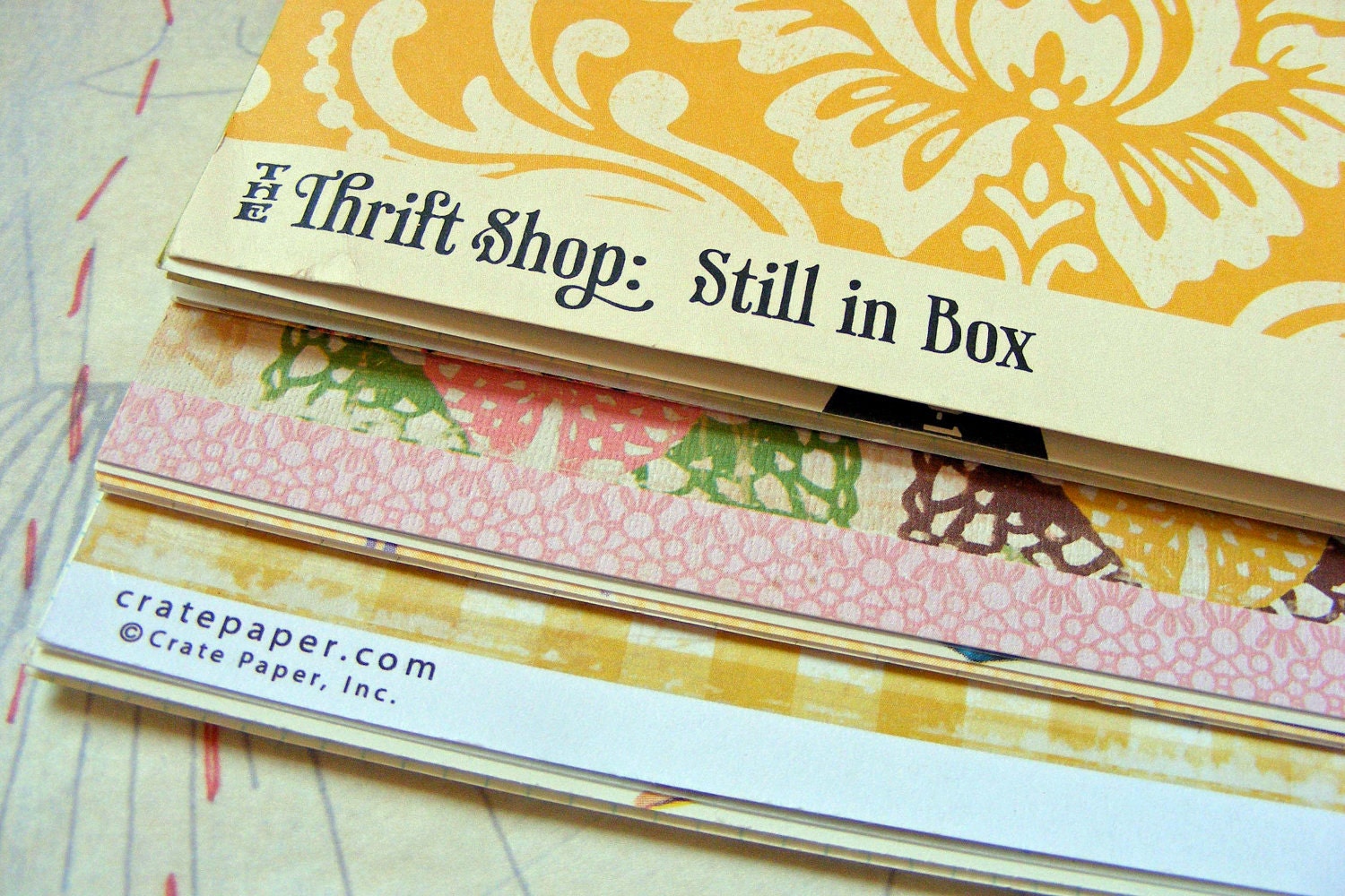 pretty but practical set of 3 handmade journals - thrift shop