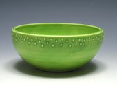 Small Lime Green Bowl with Raised Dots