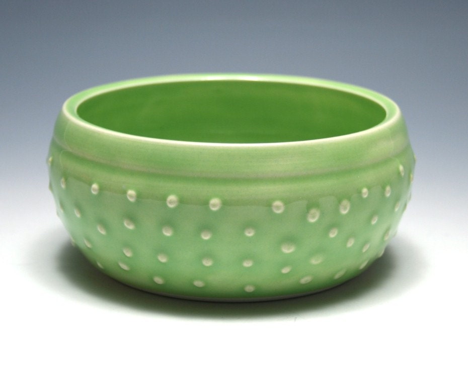 Small Pale Green Dotted Bowl