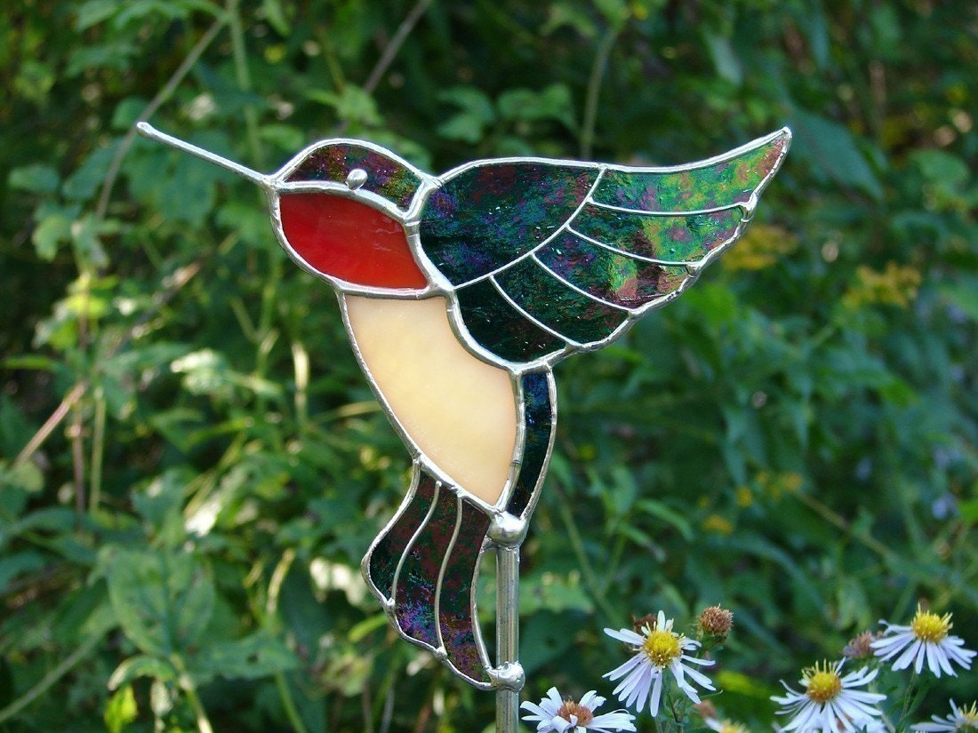 Hummingbird Garden Stake