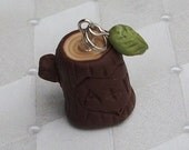 Personalized Tree  Stump Charm with Your Initials
