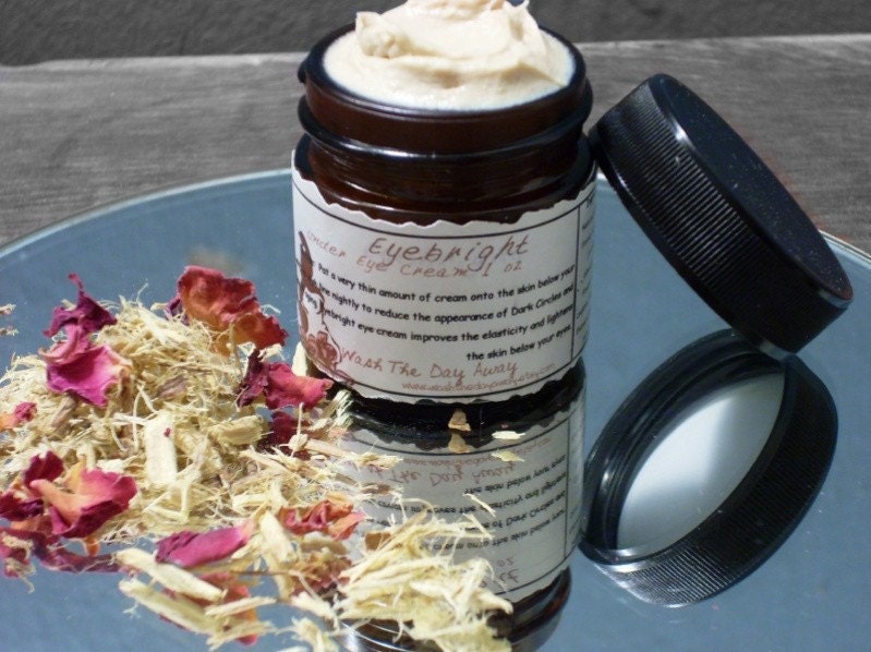 Eyebright Anti Aging Eye Cream 0.85 oz Made with Eyebright, Rose Petals, Illipe Butter, Rose Hip Oil, Evening Primrose Oil, Cucumber Extract